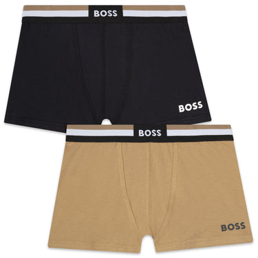 Bóxers BOSS negro/kaki para niños y adolescentes